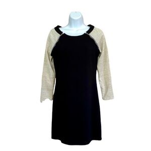 Black Ivory Sheath Long Sleeve Dress Medium